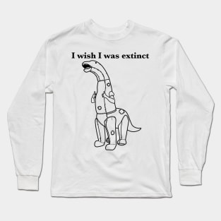 The Sad Dino Costume Long Sleeve T-Shirt